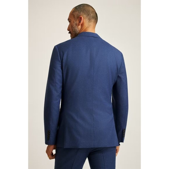 Bonobos Italian Stretch Wool Flannel Blazer Suit Jacket Bright Navy Men 40R Slim - Picture 8 of 13